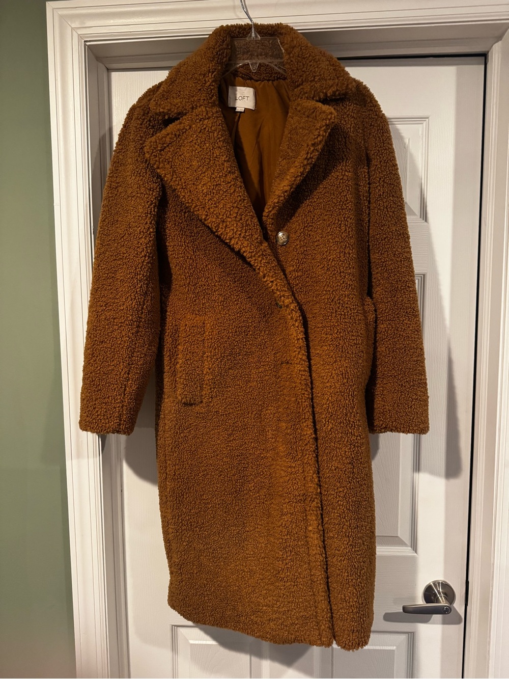 LOFT Teddy Coat in Rustic Chestnut Brown